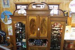 Late 19th Century Mahogany + Satinwood RobeCabinet inlaid