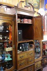 Late 19th Century Mahogany + Satinwood RobeCabinet inlaid