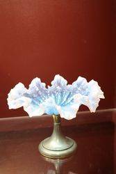 Late 19th Century Vaseline Glass Compote 