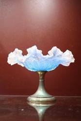 Late 19th Century Vaseline Glass Compote 