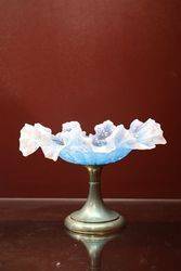 Late 19th Century Vaseline Glass Compote 