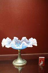 Late 19th Century Vaseline Glass Compote 