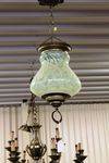 Late 19th Century Vaseline Glass Hall Lamp