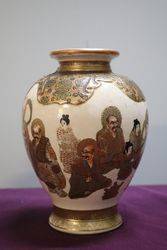 Late C19th Pair Of Fine Quality Satsuma Pottery Vases 