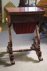 Late Regency Rosewood Ladies Works   Games Table