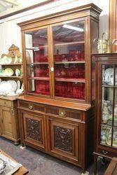 Late Vic Maples + Co Walnut Bookcase 