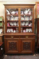 Late Vic Maples + Co Walnut Bookcase 