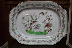 Late Victorian Copeland Spode Meat Platter andquotChelsea Birdandquot 