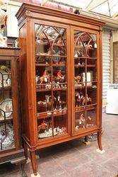 Late Victorian Inlaid Two Door Bookcase