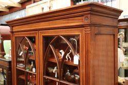 Late Victorian Inlaid Two Door Bookcase