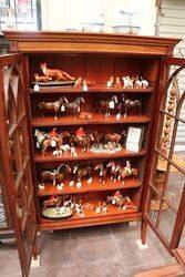 Late Victorian Inlaid Two Door Bookcase