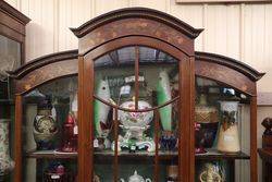 Late Victorian Inlayed Single Door Display Cabinet