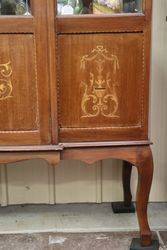 Late Victorian Inlayed Single Door Display Cabinet