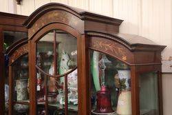 Late Victorian Inlayed Single Door Display Cabinet