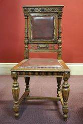 Late Victorian Oak Desk Chair  