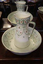 Late Victorian Royal Doulton Addison 7 Piece Jug + Bowl Sel 