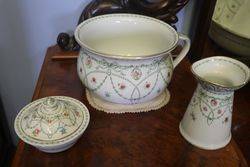 Late Victorian Royal Doulton Addison 7 Piece Jug + Bowl Sel 