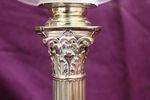 Late Victorian Silver Plated Double Burner Oil Lamp C1890