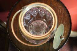 Late Victorian Silver Plated Glass Biscuit Barrel  