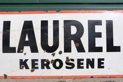 Laurel Kerosene Enamel Advertising Sign 