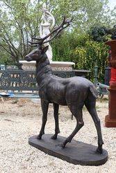 Life Like Cast Iron Stag SOLD AS PAIR