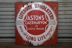 Lifebuoy Upholstery Astons Caernarvon Enamel Sign 