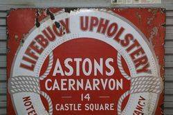 Lifebuoy Upholstery Astons Caernarvon Enamel Sign 