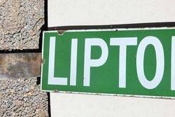 Liptons Tea Strip Enamel Advertising Sign