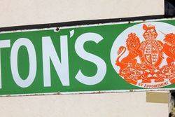 Liptons Tea Strip Enamel Advertising Sign