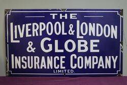 Liverpool and London Advertising Enamel Sign 