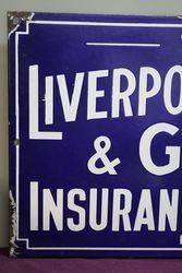 Liverpool and London Advertising Enamel Sign 