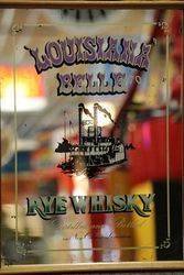 Louisiana Belle Rye Whisky Framed Advertising Mirror  