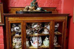 Lovely Quality Late Victorian Inlaid Mahogany Display Cabinet