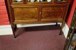 Lovely Quality Late Victorian Inlaid Mahogany Display Cabinet