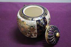 Lovely Quality Satsuma Ceramic Pot Potpourri Japan Meiji Period