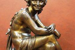 Lovely Seated Bronze Sculpture By Eutrope Bouret 18331906