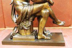 Lovely Seated Bronze Sculpture By Eutrope Bouret 18331906