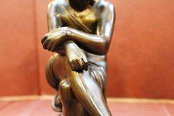 Lovely Seated Bronze Sculpture By Eutrope Bouret 18331906