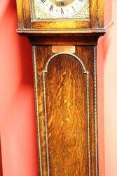 Lovely Small Early C20th Oak Grandmother Clock 