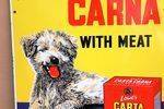 Lowes Carta Carne Pictorial Dog Food Enamel Sign
