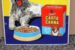 Lowes Carta Carne Pictorial Dog Food Enamel Sign