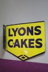 Lyons Cakes Double Sided Enamel Advertising Sign  