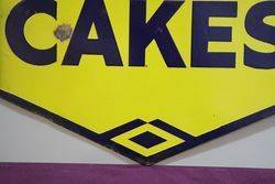 Lyons Cakes Double Sided Enamel Advertising Sign  