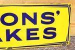 Lyons Cakes Enamel Advertising Sign