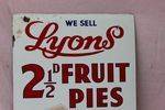 Lyons Fruit Pies Enamel Sign