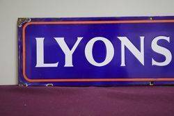 Lyons Tea Enamel Advertising Sign 