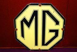 MG Octagon Enamel Advertising Sign 