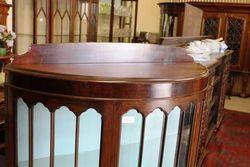 Mahogany Half Round Display Cabinet