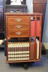 Mahogany Revolving Bookcase With Fine Quality Inlay  