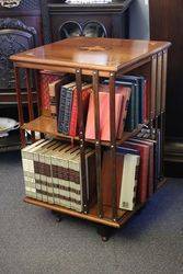 Mahogany Revolving Bookcase With Fine Quality Inlay  